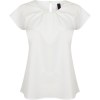 Top col plissé femme