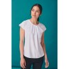 Top col plissé femme