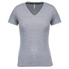 T-shirt maille piquée col V femme