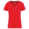 T-shirt maille piquée col V femme