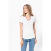 T-shirt maille piquée col V femme