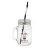 Mason jar 40 cl avec paille (+Tampographie TA11)