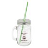 Mason jar 40 cl avec paille (+Tampographie TA11)