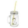 Mason jar 40 cl avec paille (+Tampographie TA11)