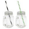 Mason jar 40 cl avec paille (+Tampographie TA11)