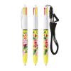 4 Couleurs Sun ballpen + Lanyard