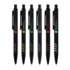 STYLO BILLE ECRITURE BLEU CORPS ET CLIP METAL SOUS COUCHE COLOREE