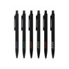 STYLO BILLE ECRITURE BLEU CORPS ET CLIP METAL SOUS COUCHE COLOREE