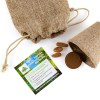 POCHON JUTE AVEC KIT DE CULTURE EN TOURBE