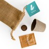 POCHON JUTE AVEC KIT DE CULTURE EN TOURBE