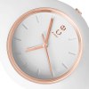 ICE glam-Blanc rose-Doré-Moyenne