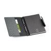 RUSSEL. Couverture en PU et tissu polyester avec bloc-notes A5