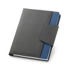 RUSSEL. Couverture en PU et tissu polyester avec bloc-notes A5