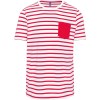 T-shirt rayé marin avec poche manches courtes homme