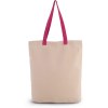 Sac shopping à soufflet avec poignées contrastées