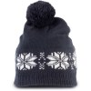 Bonnet de Noël tricoté motif étoiles