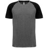 T-shirt triblend bicolore sport manches courtes unisexe