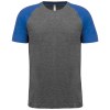 T-shirt triblend bicolore sport manches courtes unisexe