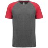 T-shirt triblend bicolore sport manches courtes unisexe