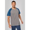 T-shirt triblend bicolore sport manches courtes unisexe