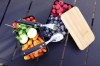 Bento 'Nagano', noir, avec couvercle en bambou