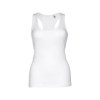 Women's sleeveless cotton T-shirt. White