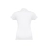 THC EVE WH. Polo manches courtes ceinturé pour femme en coton cardé