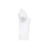 THC EVE WH. Polo manches courtes ceinturé pour femme en coton cardé