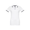 THC ROME WOMEN WH. Polo bicolore en coton pour femme