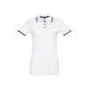 THC ROME WOMEN WH. Polo bicolore en coton pour femme