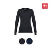 THC MILAN WOMEN. Pull à col V pour femmes en coton et polyamide