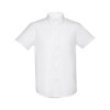 THC LONDON WH. Chemise oxford à manches courtes pour homme. Couleur blanche