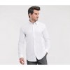 MEN'S LONG SLEEVE TAILORED CONTRAST HERRINGBONE SHIRT