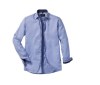Men's long sleeve tailored contrast herringbone shirt