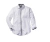 Men's long sleeve tailored contrast herringbone shirt
