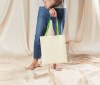 Sac shopping aux anses contrastées