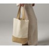 Sac shopper coton/toile de jute