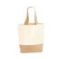 Sac shopper coton/toile de jute