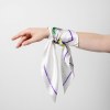 Foulard soie Madeleine Blanc