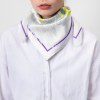 Foulard soie Madeleine Blanc