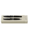 Parure Bicolore Noir (stylo bille & stylo roller)