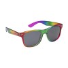 Lunettes de soleil avec une monture transparente de toutes les couleurs de l'arc-en-ciel