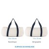 Sac de sport coton 50x25 330gr Anses Bleu
