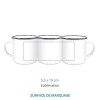 Mug Émaillé blanc, cerclage bleu