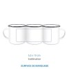 Mug Émaillé Blanc Bord Gris - 300 ml