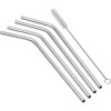 4 pailles en acier inoxydable Rudy