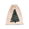 Sac coton à cordon motif sapin