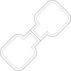 Aimant carré RFX™ réfléchissant en PVC M-10 RFX™