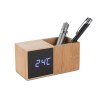Organiseur de bureau avec horloge BAMBOO