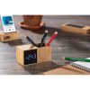 Organiseur de bureau avec horloge BAMBOO